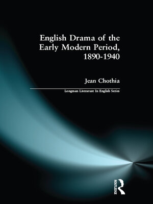 cover image of English Drama of the Early Modern Period 1890-1940